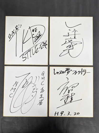 国内プロレスラー サイン色紙セット③