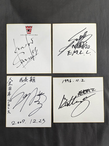 国内プロレスラー サイン色紙セット④