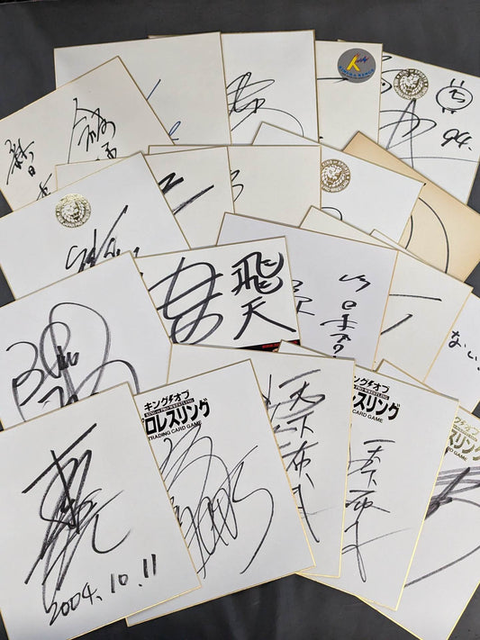 ★KING OF SPORTS★ New Japan Pro Wrestling Sign Shikishi ( Autograph board )  Sets(2)