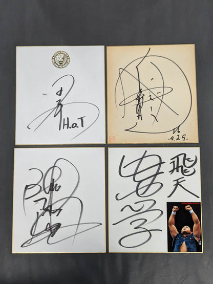 ★KING OF SPORTS★ 新日本プロレス サイン色紙セット②