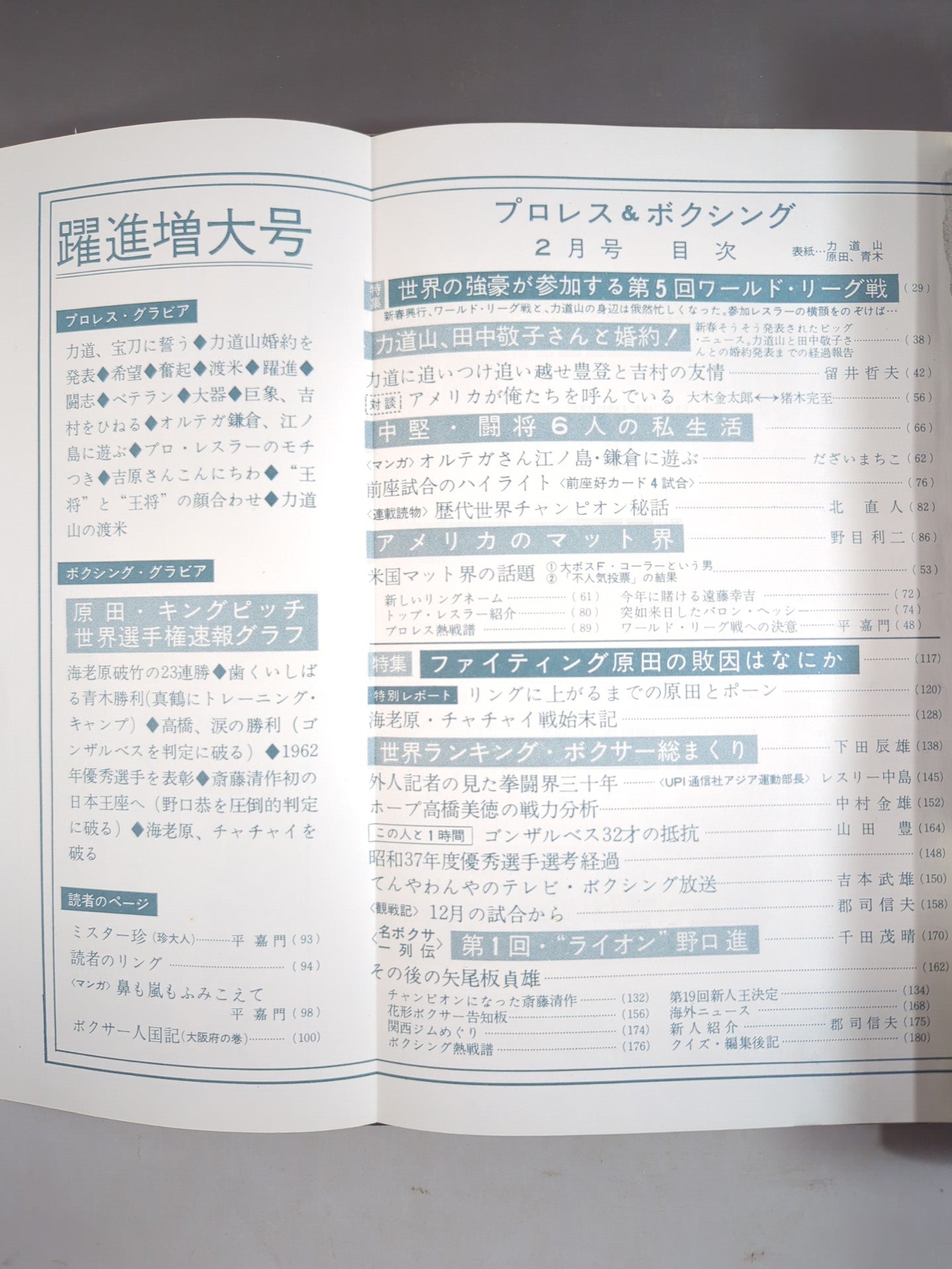 プロレス&ボクシング 1963年2月号
