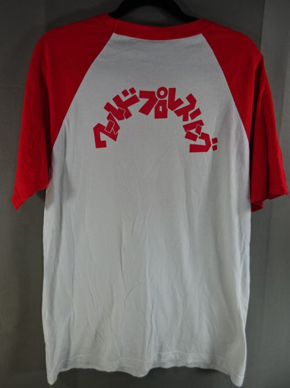 ライオンマーク ラグラン Tシャツ④(ホワイト×レッド)