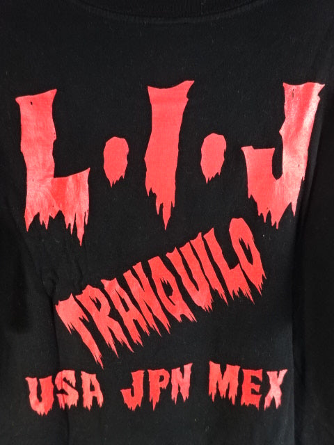 L・I・J Tシャツ⑫(ブラック×レッド）