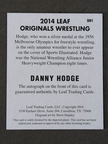2014 LEAF ORIGINALS WRESTLING ダニー・ホッジ 公式サインカード