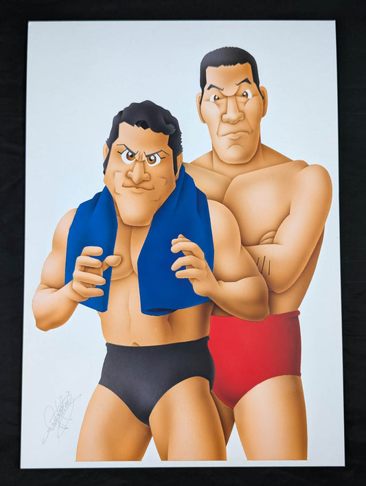 ★ Nagatoshi Sakai Original work ★ "BI gun" Antonio Inoki  & Giant Baba