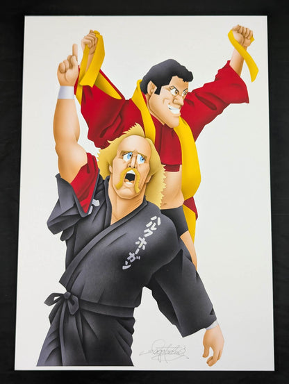 ★ Nagatoshi Sakai Original artwork ★ "IWGP" Antonio Inoki & Hulk Hogan
