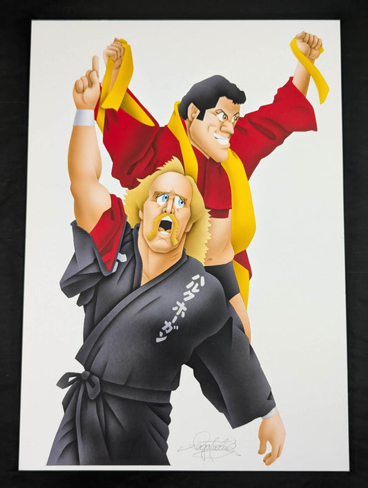 ★ Nagatoshi Sakai Original artwork ★ "IWGP" Antonio Inoki & Hulk Hogan