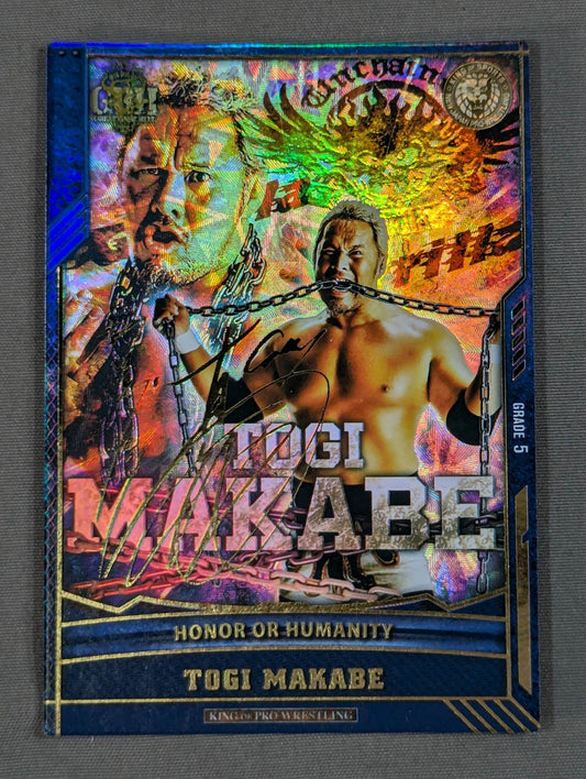 Togi Makabe  / HONOR OR HUMANITY Foil Stamped Sign SP Card
