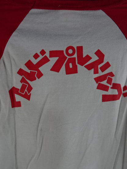 Ametalk!×Lion Mark  Raglan T-Shirt (1) (White× Red)