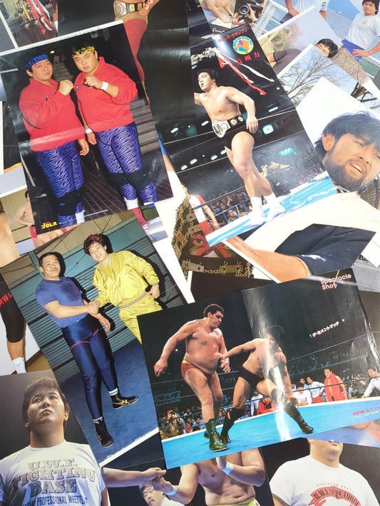 Men's pro wrestler magazine appendix pin-up set