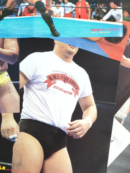 Men's pro wrestler magazine appendix pin-up set
