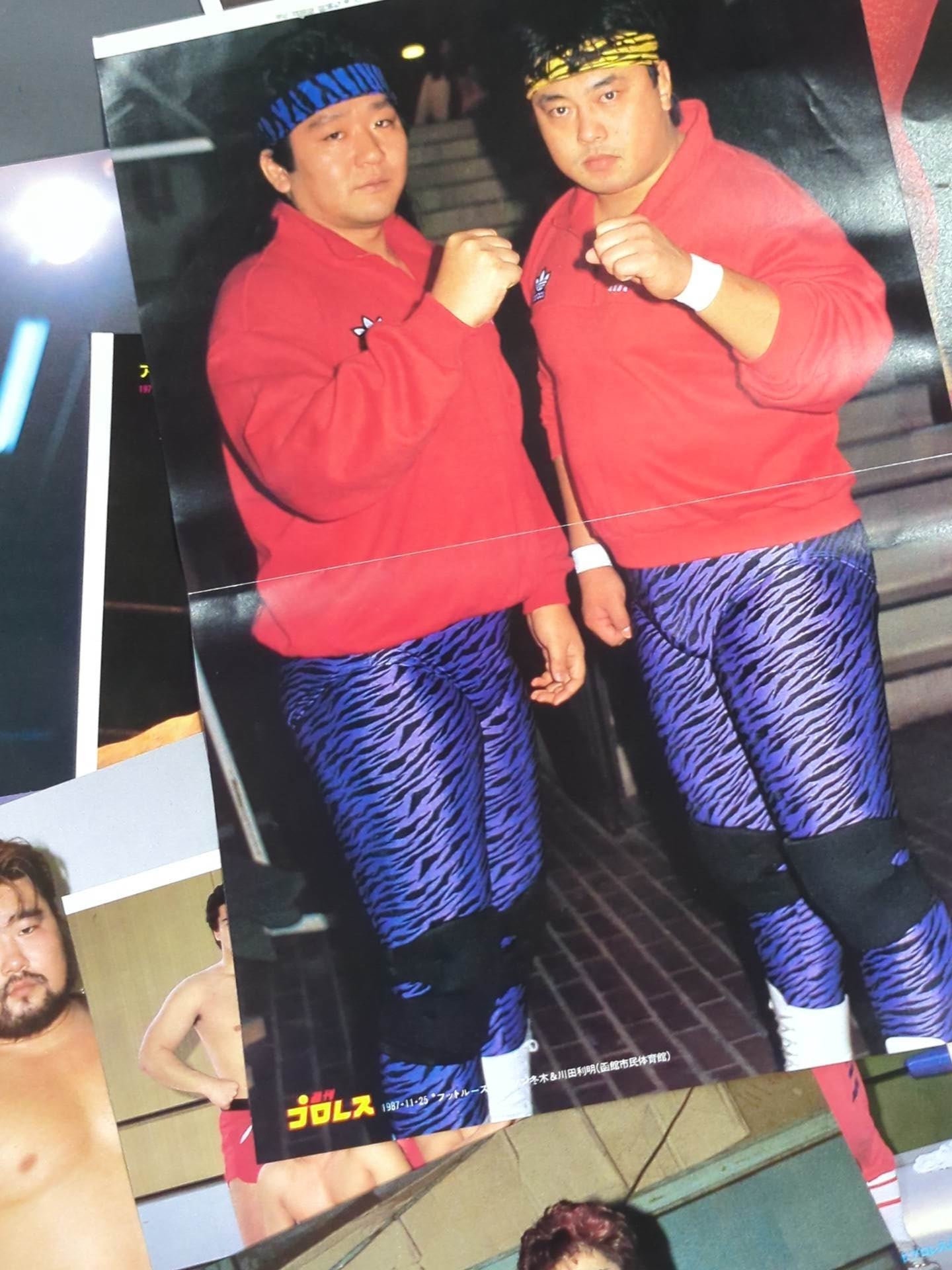 Men's pro wrestler magazine appendix pin-up set