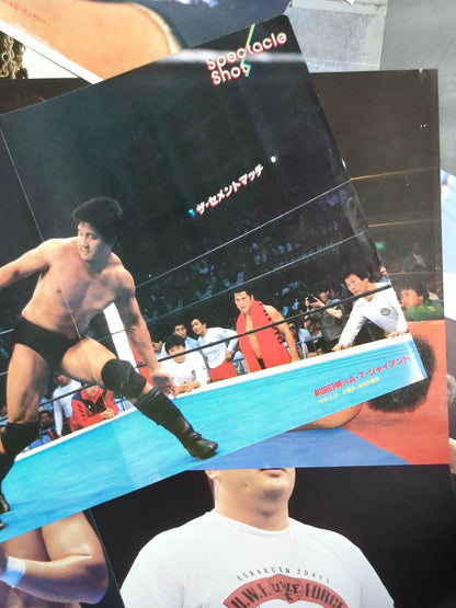 Men's pro wrestler magazine appendix pin-up set