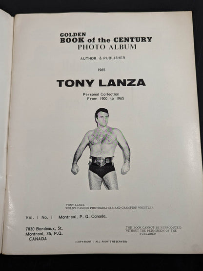 GOLDEN BOOK OF THE CENTURY Wrestling  PHOTO ALBUM