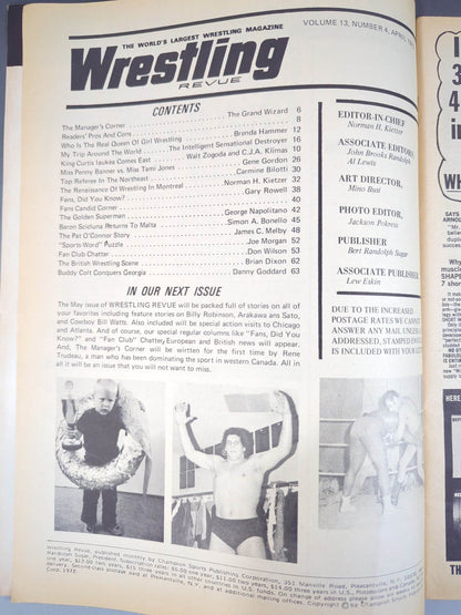 Wrestling REVUE April 1972 issue