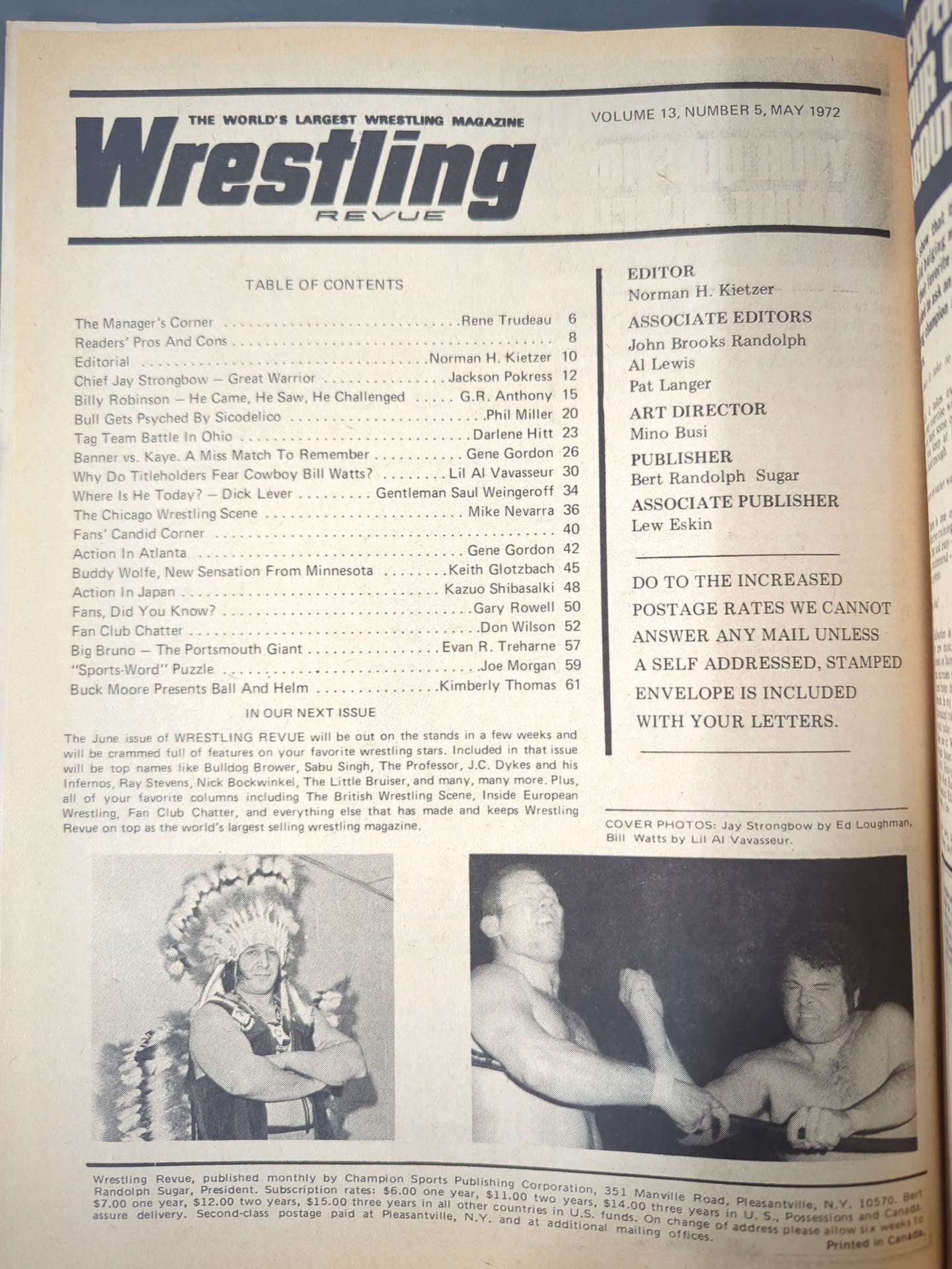 ★ Wrestling REVUE with ★Japanese commentary May 1972 issue