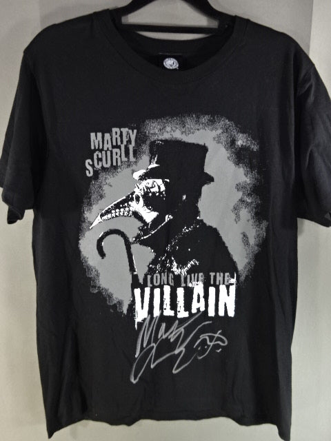 【hand signed autograph】 Marty Scurll LONG LIVE THE VILLAIN T-Shirt