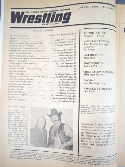 Wrestling REVUE July 1972 issue