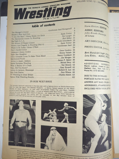 Wrestling REVUE 1971年12月号
