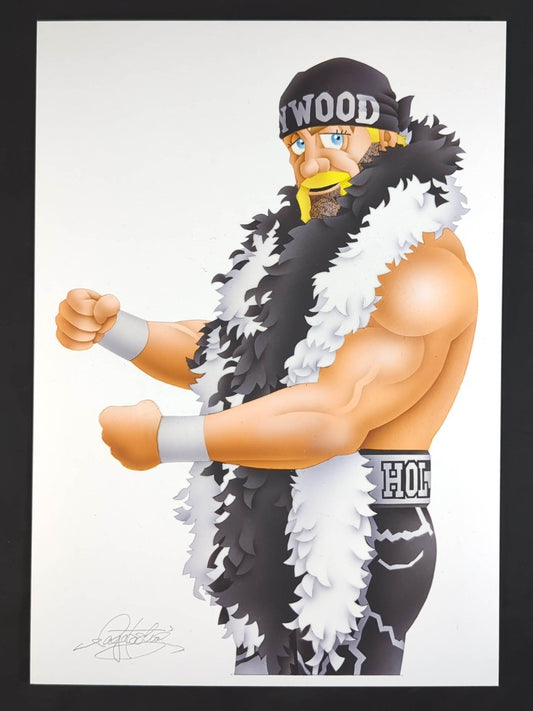 ★ Nagatoshi Sakai original painting work ★ "Superman" Hollywood Hulk Hogan 