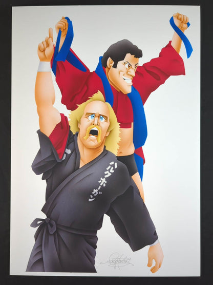 ★ Nagatoshi Sakai Original artwork ★ "IWGP" Antonio Inoki & Hulk Hogan