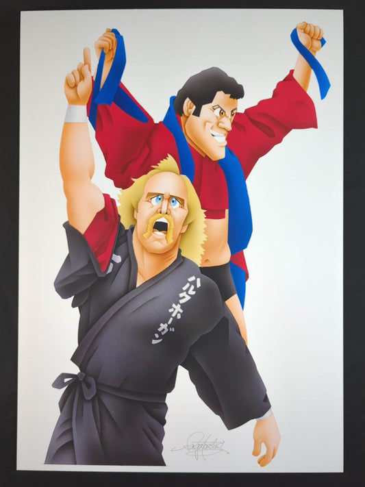 ★ Nagatoshi Sakai Original artwork ★ "IWGP" Antonio Inoki & Hulk Hogan