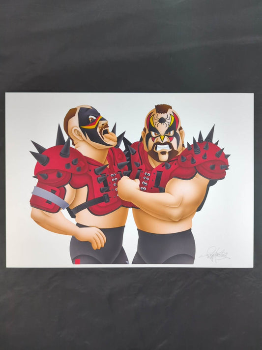★ Nagatoshi Sakai Original art work ★ "Runaway Warrior" The Road Warriors (Hawk & Animal)