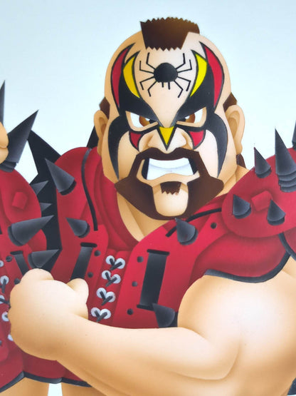 ★ Nagatoshi Sakai Original art work ★ "Runaway Warrior" The Road Warriors (Hawk & Animal)