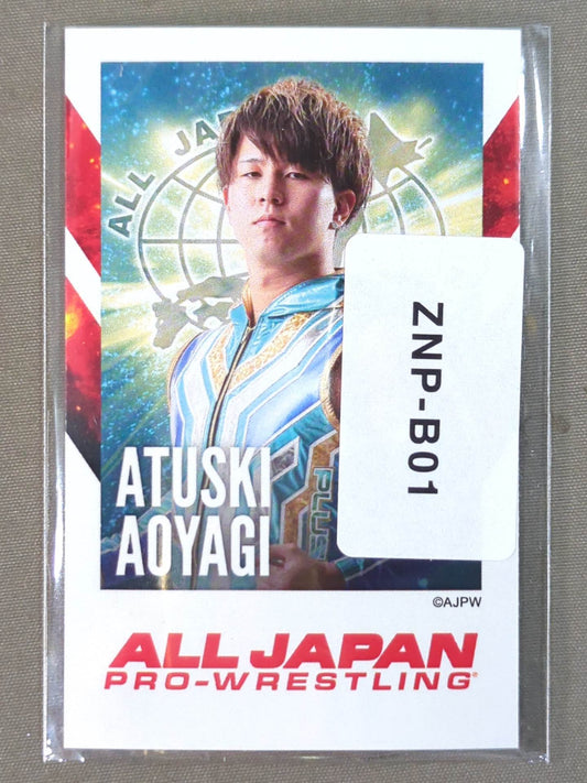 Atsuki Aoyagi  All Japan Pro Wrestling × Webpon Cheki-style card