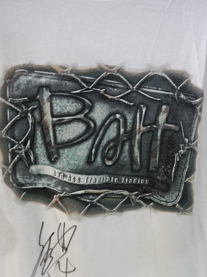 【Hｉｒｏｓｈi Hase  hand signed autograph 】 Batt Logo T-Shirt (1) (White)