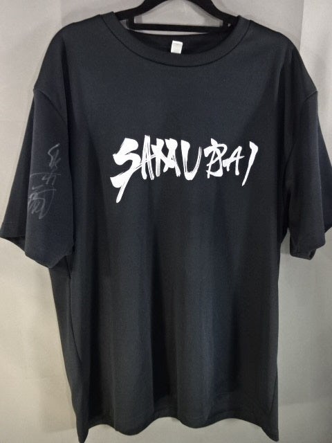 【直筆サイン入り】船木誠勝 SAMURAI ドライTシャツ②(ブラック)