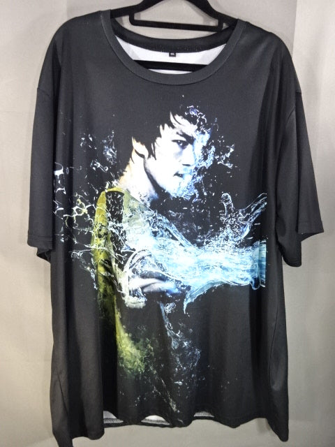 ブルース・リー ピクチャー ドライTシャツ①(ブラック)