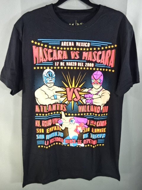 アトランティスvsビジャノ3号 マスカラ・コントラ・マスカラ Tシャツ