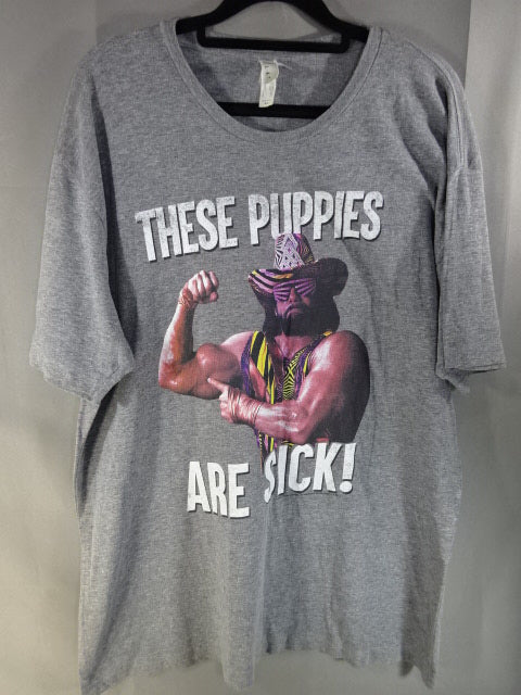 ランディ・サベージ THESE PUPPIES ARE SICL! イラスト Tシャツ