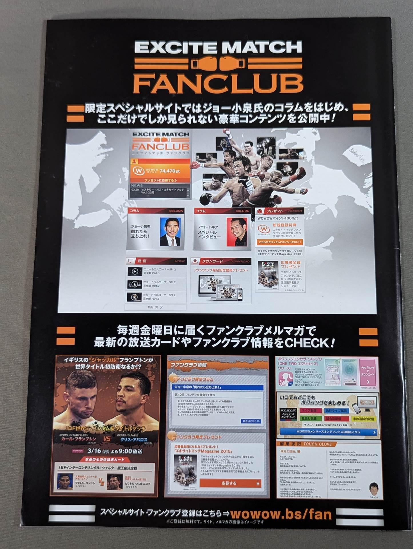 WOWOW Excite Match Magazine 2015