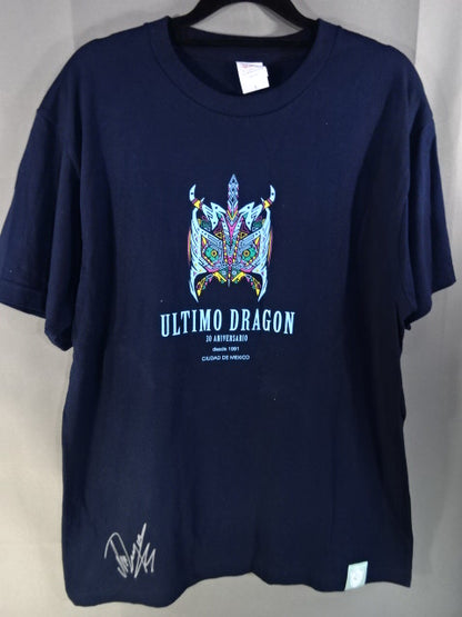 【直筆サイン入り】ウルティモ・ドラゴン 30周年記念 Tシャツ