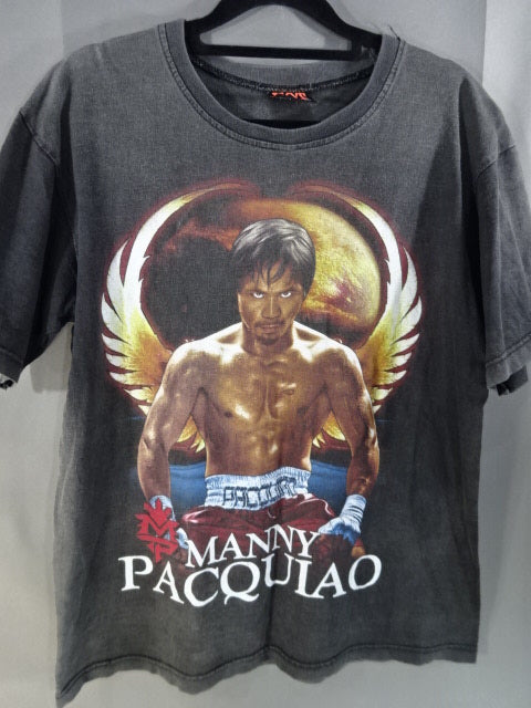 マニー・パッキャオ ピクチャー Tシャツ③(ブラック)