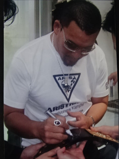 ★ Masahiro Chono  hand signed autograph ★ World Heavyweight Championship Belt
