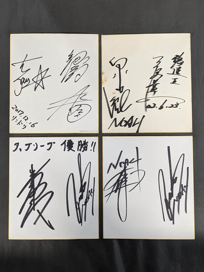 国内プロレスラー 寄せ書きサイン色紙セット