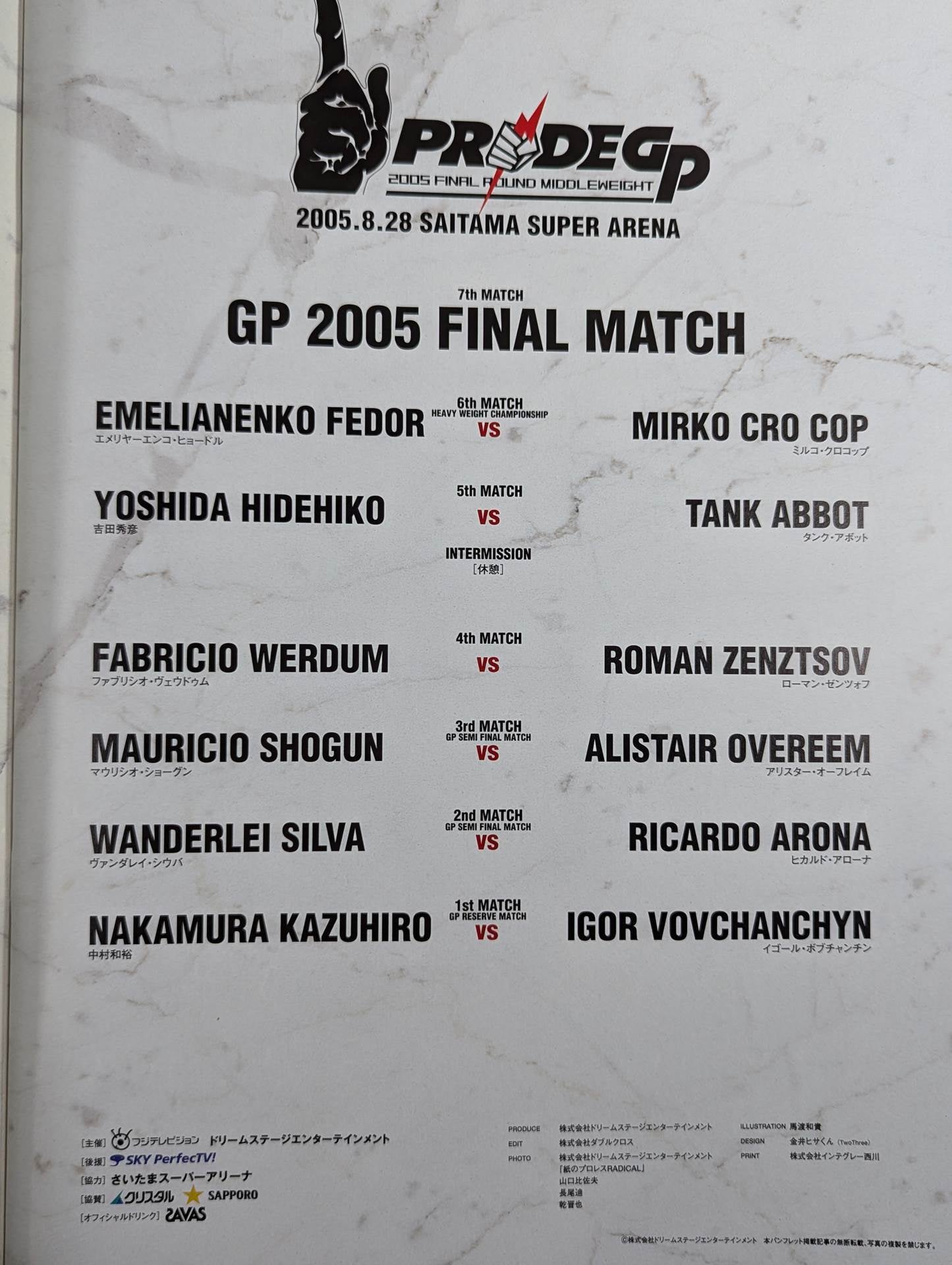 PRIDE GP 2005 MIDDLEWEIGHT FINAL ROUND