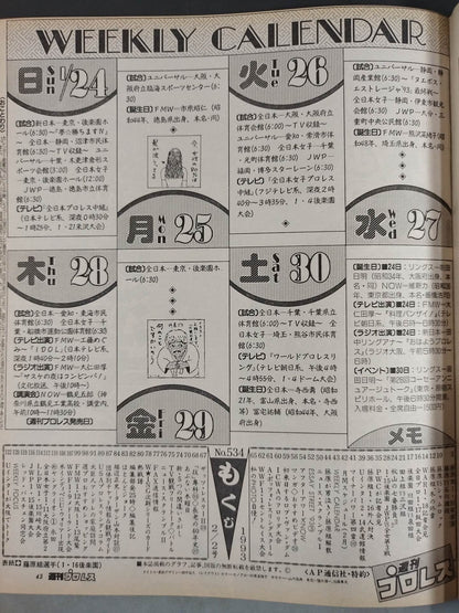 【藤原喜明 直筆サイン入り】週刊プロレス534