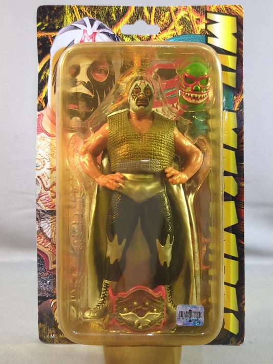 Mil Mascaras  (Silver Trade, Green Shark Mouth, IWA Belt)