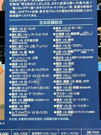 新日本プロレス創立20周年記念 激闘史