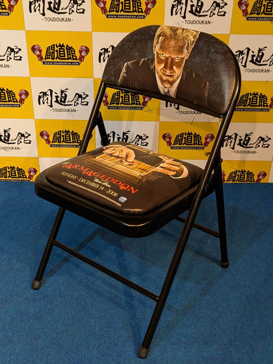 【クリス・ジェリコ 直筆サイン入り】WWE「ARMAGEDDON 2008」チェアー