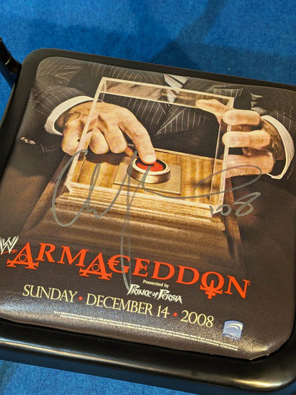【クリス・ジェリコ 直筆サイン入り】WWE「ARMAGEDDON 2008」チェアー