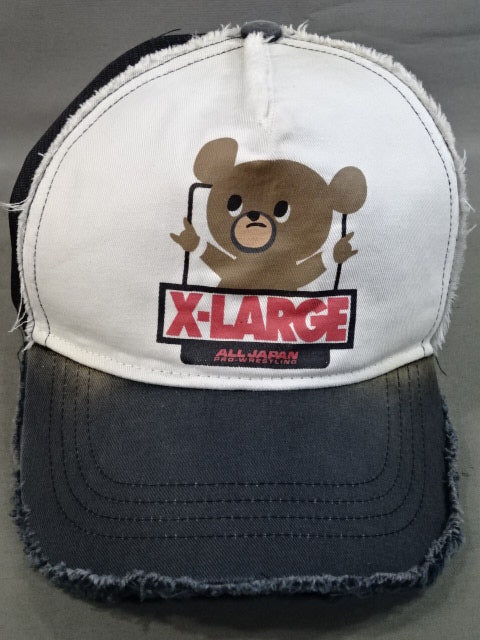 武藤敬司キャップ 武藤敬司 X-LARGE×武藤ベア メッシュキャップ①(ホワイト