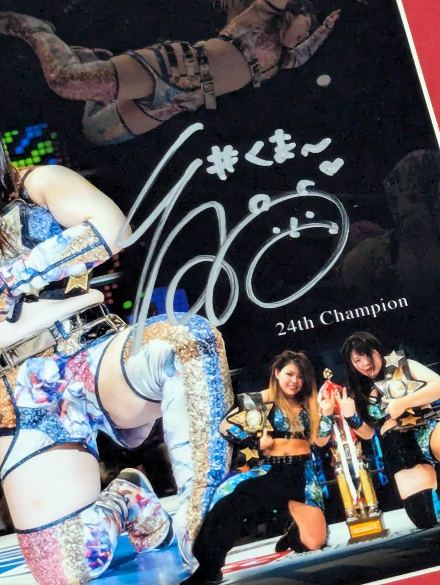 ★ The first and third crowning ★ in history FWC Hazuki &Koguma  2 hand signed autographs Commemorative photo frame Goddesses Of Stardom