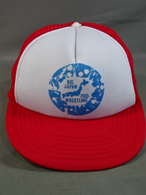 大日本プロレス メッシュキャップ①(ホワイト×レッド)