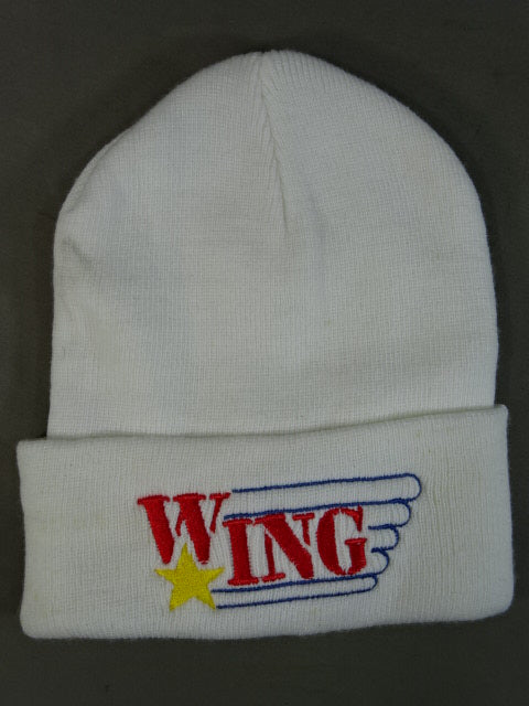 W☆ING ニットキャップ①(ホワイト)