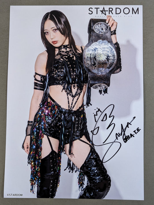 上谷沙弥 直筆サイン入り スターダムポートレート(S-5)